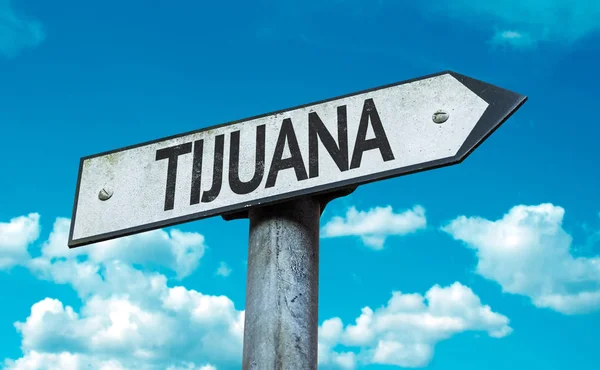 Tijuana metal signpost — Stock Photo, Image