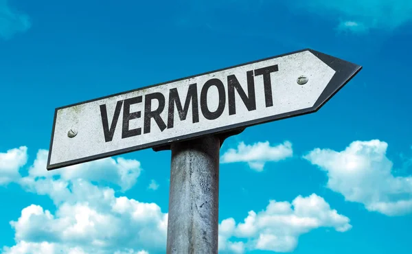 Vermont metalen wegwijzer — Stockfoto