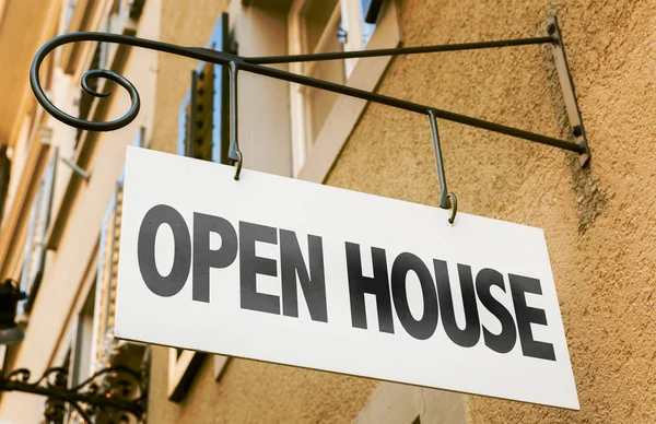 Sign with inscription Open House — Stock Photo, Image