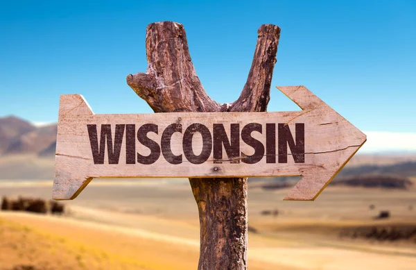 Wisconsin ahşap tabela