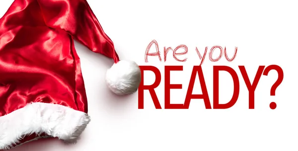 Estás pronta? - mensagem de Natal e Ano Novo — Fotografia de Stock