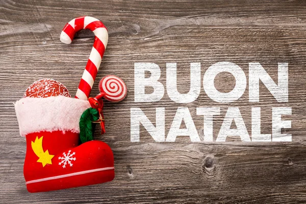 Feliz Natal (em italiano ) — Fotografia de Stock