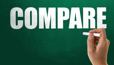 Kara tahta işaret karşılaştırın