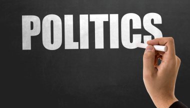 Kara tahta üzerinde işareti siyaset