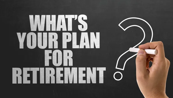 Sign whats your plan for retirement — Stock Photo, Image