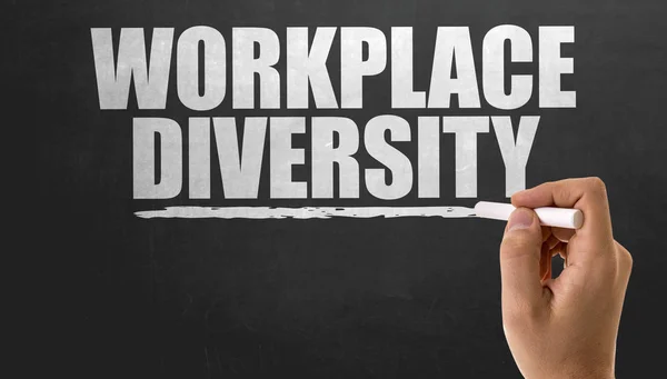 Sign workplace diversity on chalkboard — Stock Photo, Image