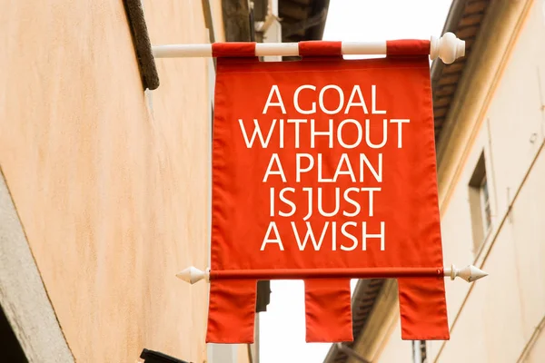 Goal without plan is just wish — Stock Photo, Image