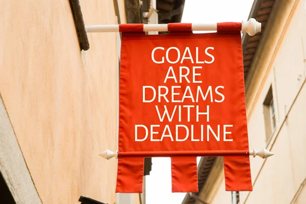 Felirat céljai álmok határidő — Stock Fotó