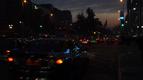 La Alameda, Santiago, Şili'nin ana cadde olan — Stok video