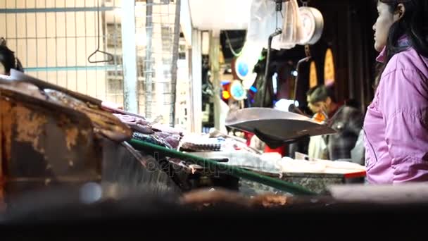 Ринок Меркадо Центральної в Сантьяго, Чилі — стокове відео