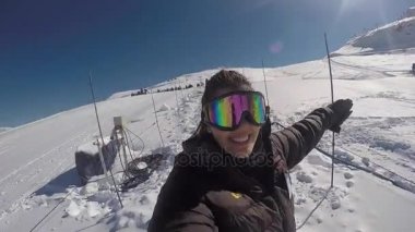 360 derece-in kadın Ski Station