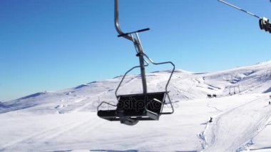 Teleferik teleferik Farellones kış dağ Kayak Şili'deki merkezinde