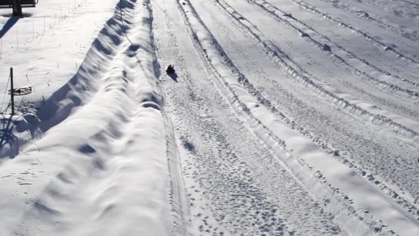 Esportes divertidos na neve em Farellones, Chile — Vídeo de Stock