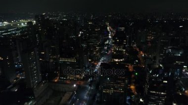 Sao Paulo, Brezilya için Faria Lima Caddesi'nin havadan görünümü