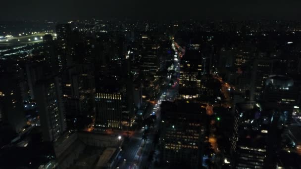 Pemandangan udara Faria Lima Avenue di Sao Paulo, Brasil — Stok Video