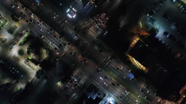 Vista superior de la avenida Faria Lima x Juscelino Kubitschek en Sao Paulo, Brasil — Vídeos de Stock