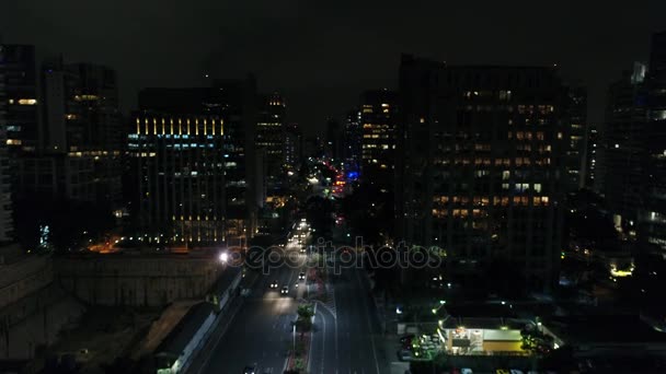 Aerial View of Faria Lima Avenue in Sao Paulo, Brazil — Stock Video