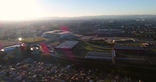 Vista Aérea do Distrito de Itaquera em São Paulo, Brasil — Vídeo de Stock