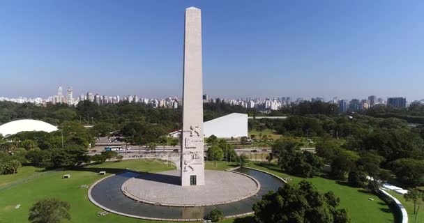 Flygfoto över Ibirapuera i Sao Paulo, Brasilien — Stockvideo