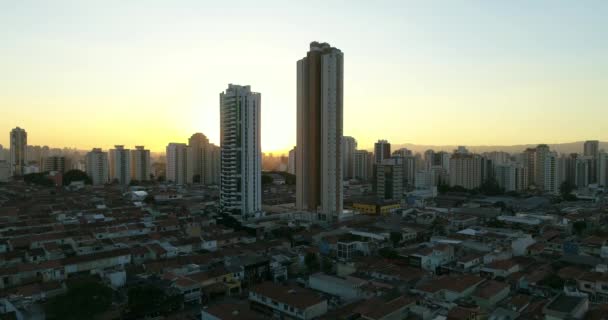 Tatuape、サンパウロ、ブラジルの空撮 — ストック動画