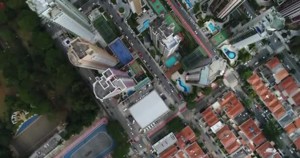 Bovenaanzicht van straat in Sao Paulo, Brazilië — Stockvideo