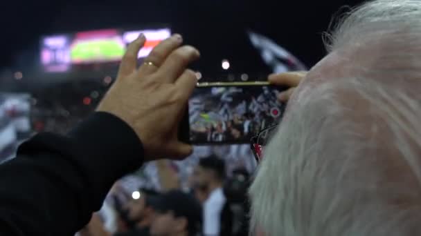 Sao Paulo, Brezilya - 07 Mayıs 2017: Sao Paulo, Brezilya futbol oyun kayıt üst düzey Video — Stok video