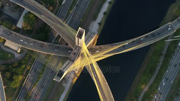 Podul Estaiada din Sao Paulo, Brazilia — Videoclip de stoc
