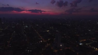Günbatımı hava görünümünü Sao Paulo, Brezilya