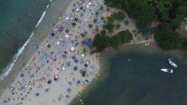 Barra en iyi görünümü yapmak Una Beach, Sao Paulo, Brezilya