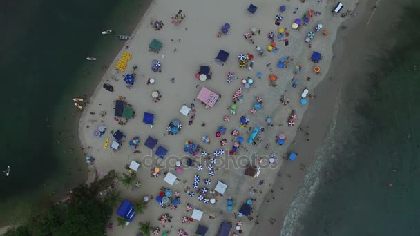Top View of Barra do Una Beach, Sao Paulo, Brazil — Stock Video