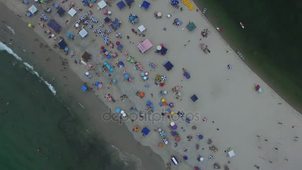 Letecký pohled Barra do Una Beach, Sao Paulo, Brazílie — Stock video