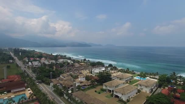 Maresias, Sao Paulo, Brezilya Hava görünümünü — Stok video