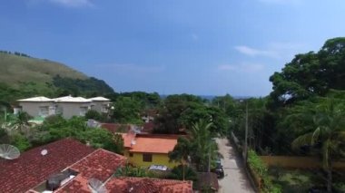 Havadan görünümü, Pauba Beach, Sao Sebastiao, Kuzey Sahili Sao Paulo, Brezilya