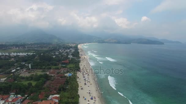 Aerial View of Maresias, Sao Paulo, Brazil — Stock Video