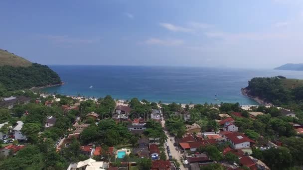 Vue Aérienne De La Plage De Pauba, Sao Sebastiao, Côte Nord De Sao Paulo, Brésil 