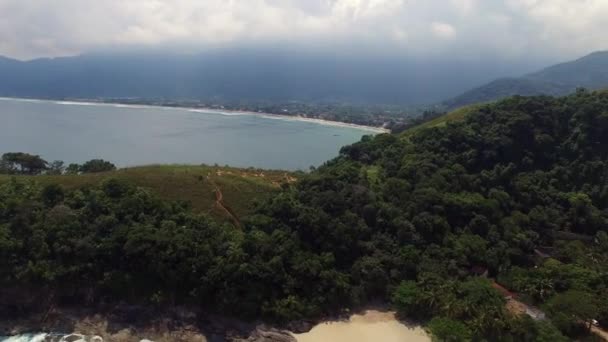 Vista aérea de Maresias, Sao Paulo, Brasil — Vídeo de stock