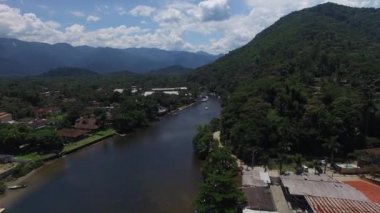 Barra havadan görünümü yapmak Una, Sao Paulo, Brezilya