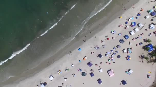 Vista superior de la playa de Barra do Una, Sao Paulo, Brasil — Vídeo de stock