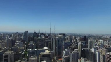 Havadan görünümü Paulista Avenue, Sao Paulo, Brezilya