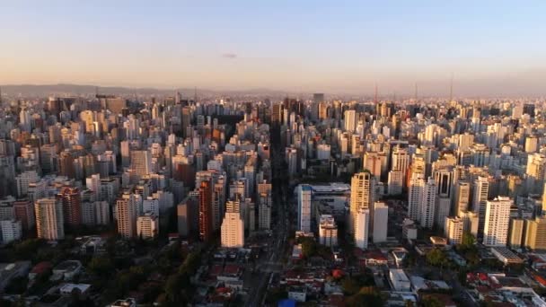 Sao Paulo şehir, Brezilya havadan görünümü — Stok video