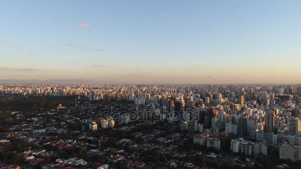 巴西圣保罗市，巴西的鸟瞰图 — 图库视频影像