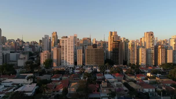 A légi felvétel a Sao Paulo városában, Brazília — Stock videók