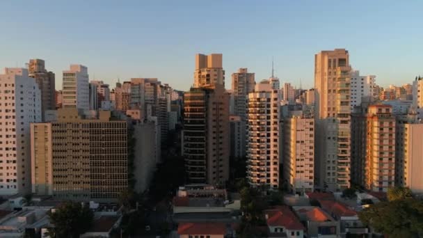 A légi felvétel a Sao Paulo városában, Brazília — Stock videók