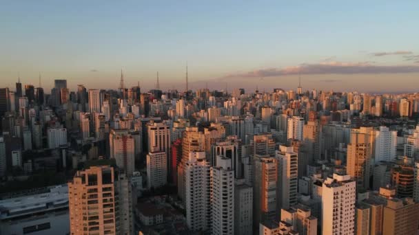 Sao Paulo şehir, Brezilya havadan görünümü — Stok video