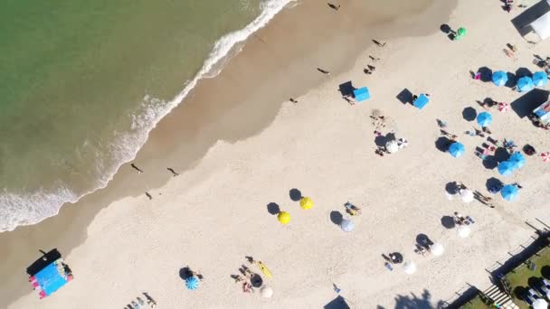 Pohled shora na Juquehy Beach v Sao Paulo, Brazílie — Stock video