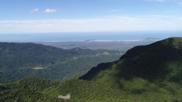 Vista aérea de la costa de Sao Paulo - Litoral Norte, Brasil — Vídeos de Stock