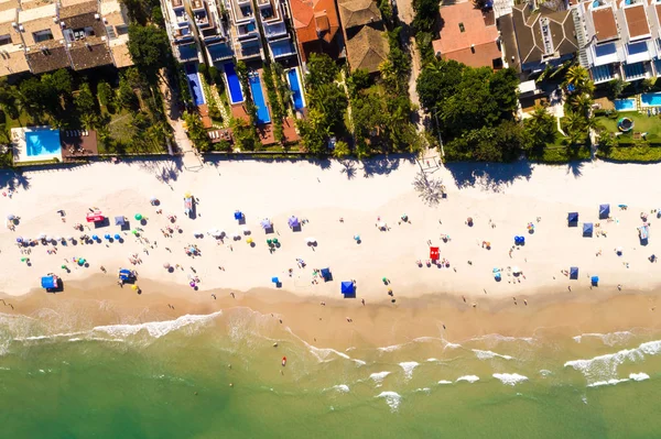 顶视图的 Juquehy 海滩在巴西圣保罗，巴西 — 图库照片