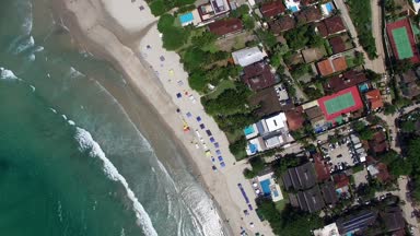 Juquehy Beach, Sao Paulo, Brezilya Üstten Görünüm