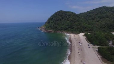Havadan görünümü, Praia da Jureia, Sao Sebastiao, Sao Paulo, Brezilya