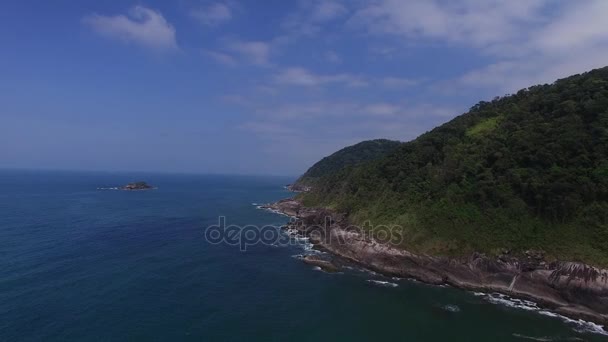 Vue Aérienne De Praia da Jureia, Sao Sebastiao, Sao Paulo, Brésil — Video